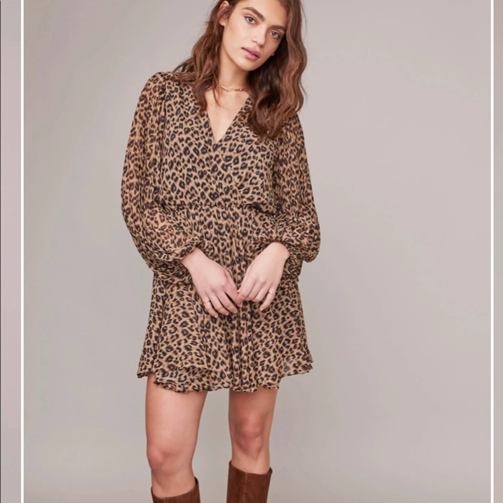 ASTR The Label RAPHAELA LEOPARD PRINT DRESS Size S